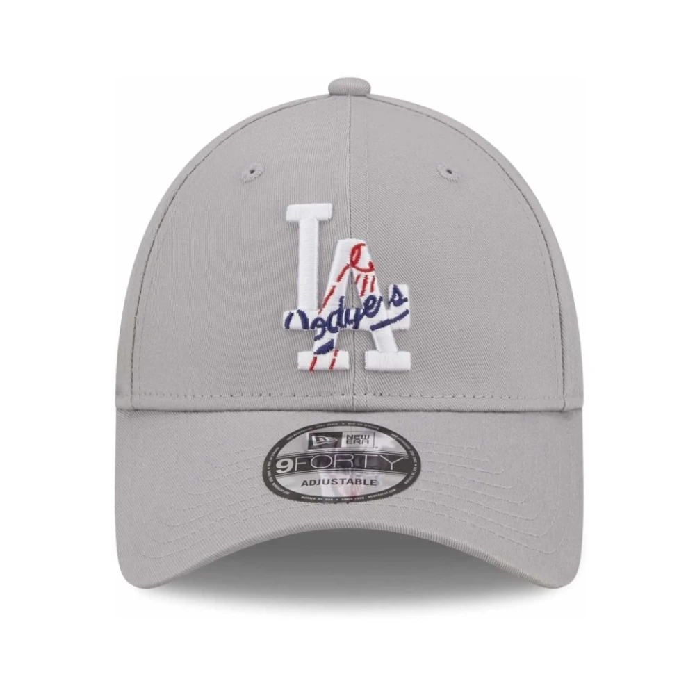 new era Dodgers Team Logo Pet Grijs Gray Heren