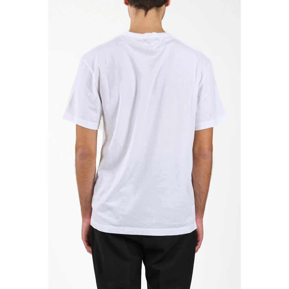 Mauro Grifoni Katoenen T-shirt met Ronde Hals White Heren