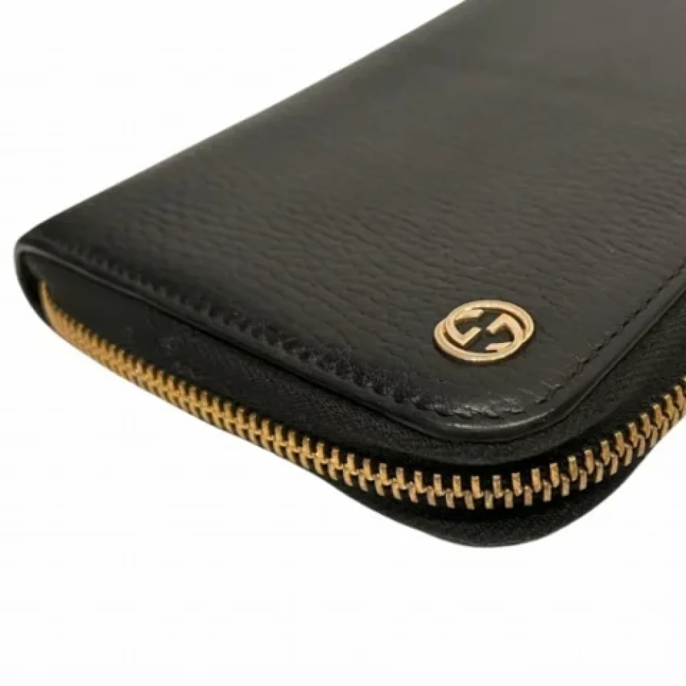 Gucci Vintage Pre-owned Leather wallets Black Dames