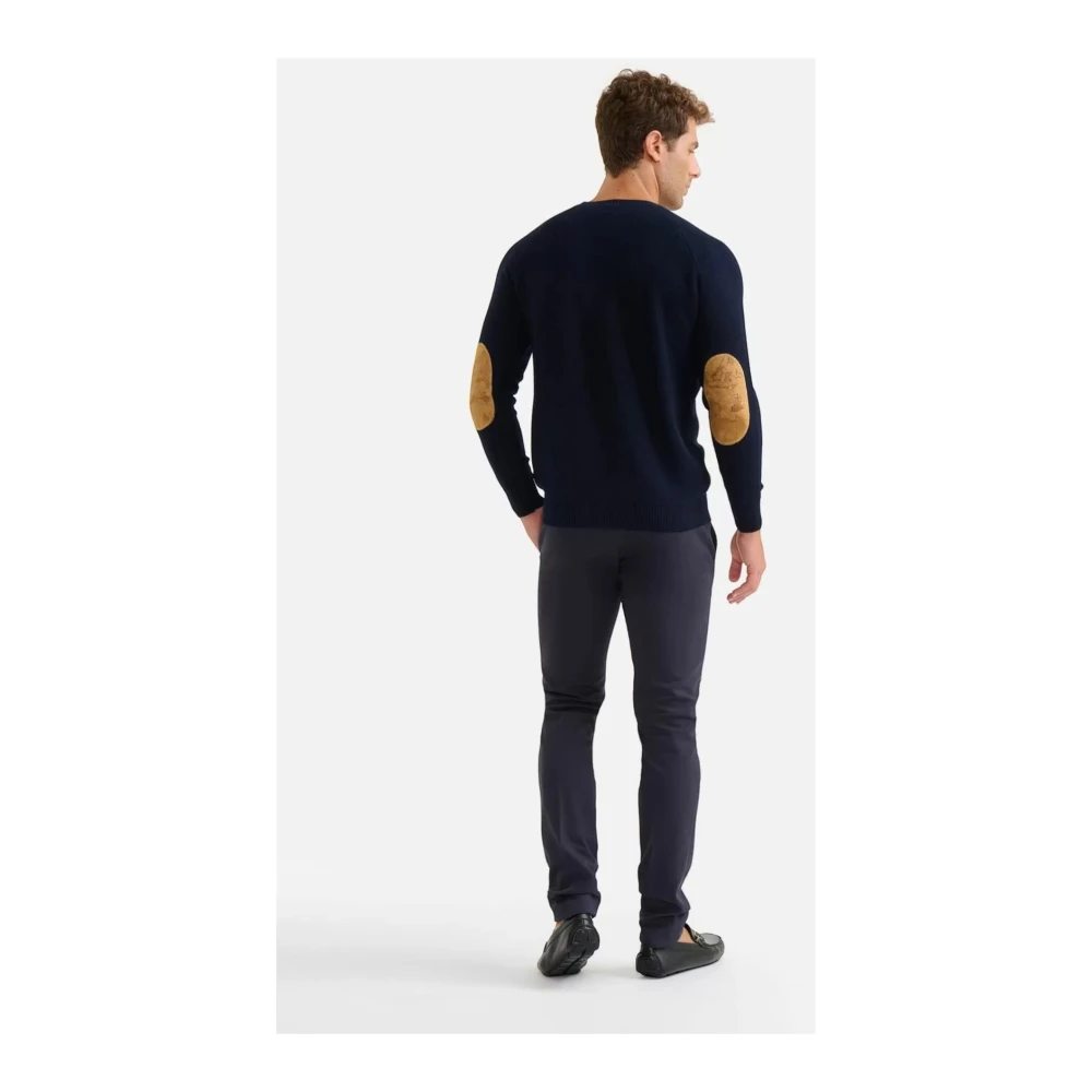 Alviero Martini 1a Classe Blauwe Geo Classic Sweater Blue Heren