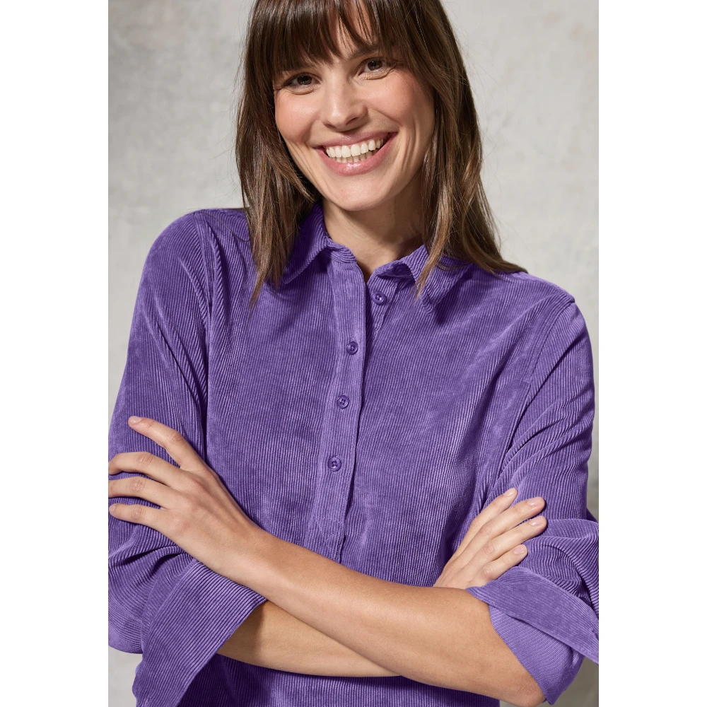cecil Cordjurk in effen kleur Purple Dames