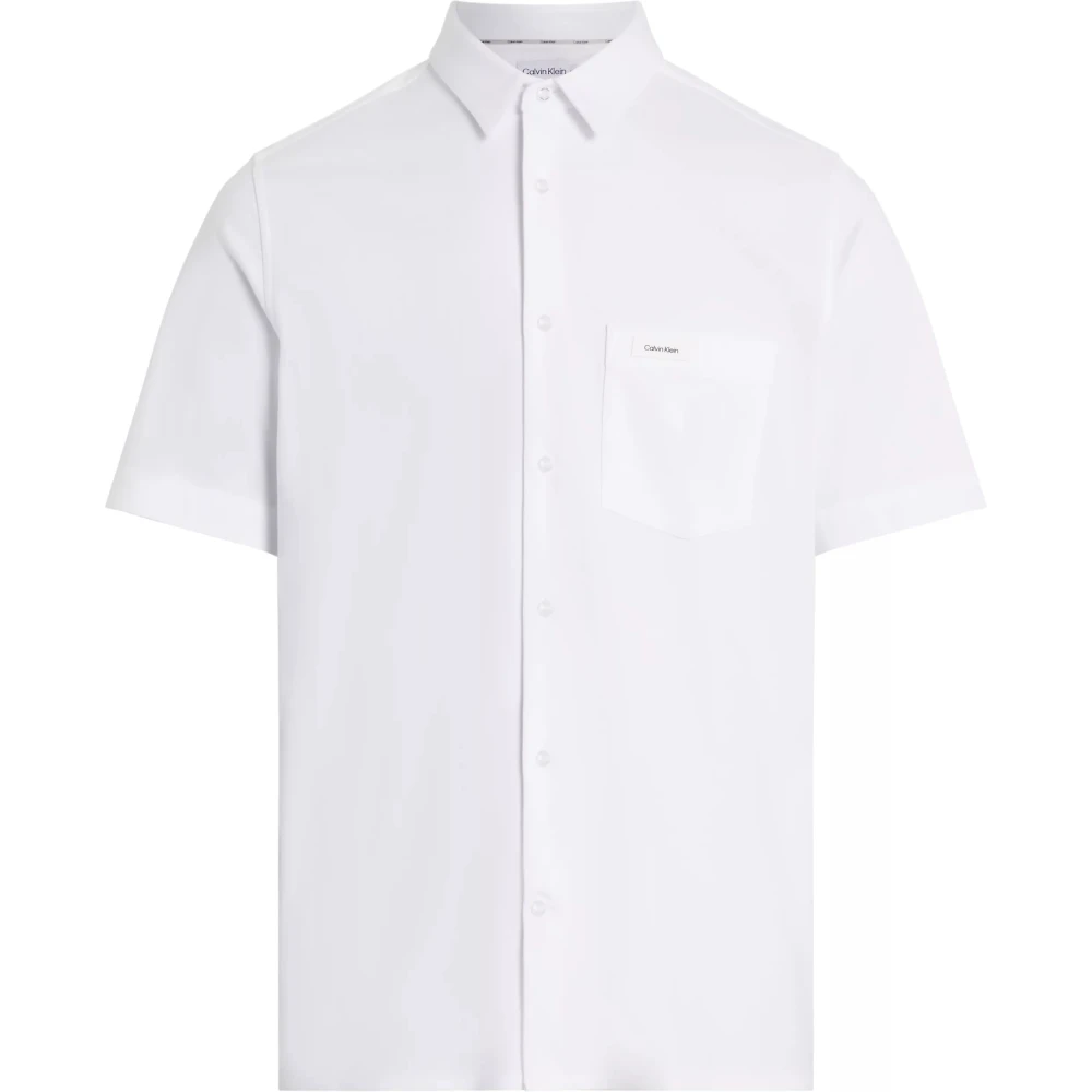 Calvin Klein Glad Katoenen Zak Shirt White Heren
