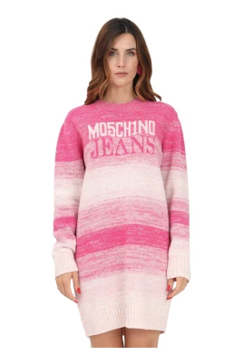 Rosa Gradient Maxi Tröja Klänning