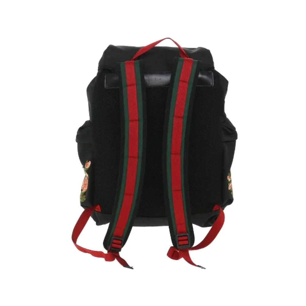 Gucci Vintage Pre-owned Nylon backpacks Black Dames