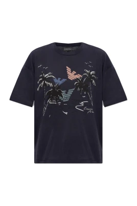 Lätt Jersey T-shirt med Flerfärgat Tryck