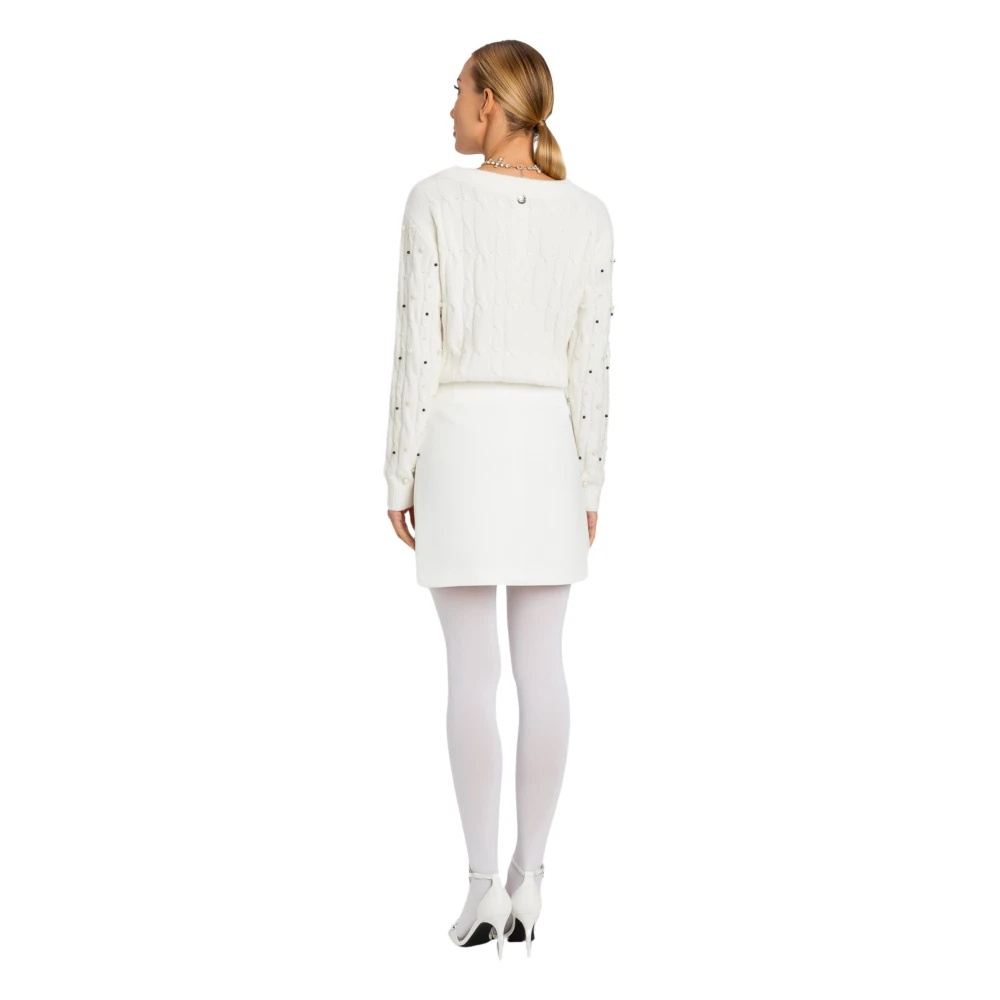 Twinset Wit gebreide trui set White Dames