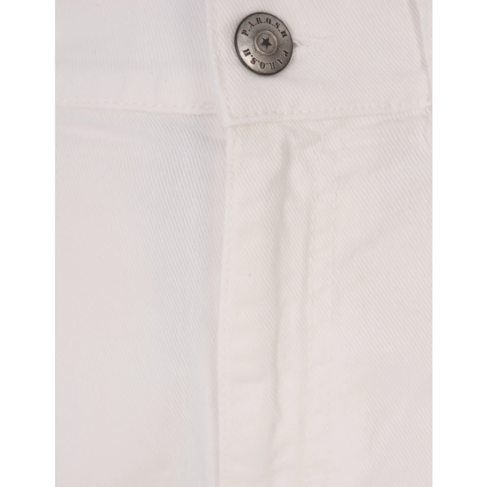 P.a.r.o.s.h. Witte Chimera Cropped Jeans White Dames