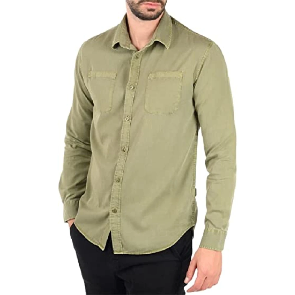 Guess Casual overhemd Green Heren