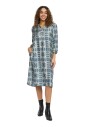 blauwe-jurk-met-3-4-mouwen-en-v-hals
