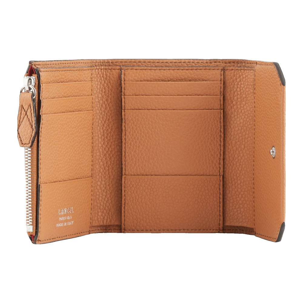 Lancel Compacte Portemonnee Ninon Bruin Leer Brown Unisex
