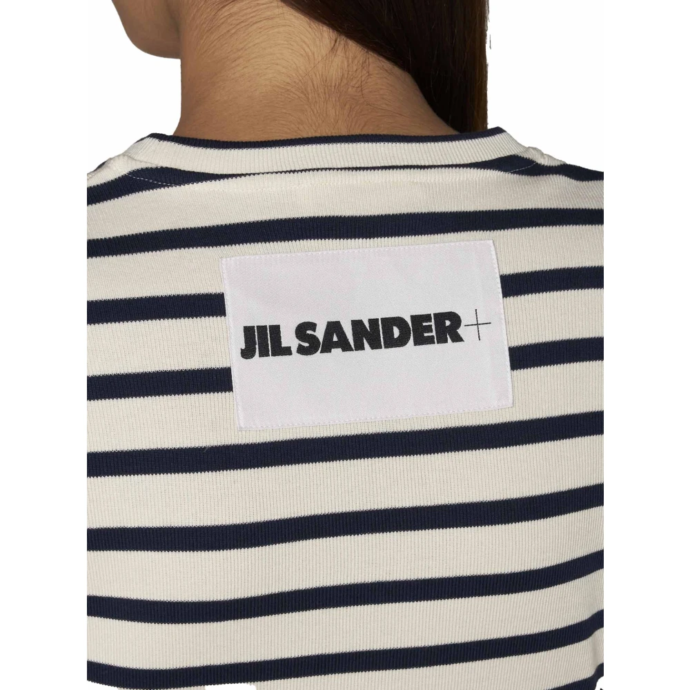 Jil Sander Gestreepte katoenen T-shirts en Polos Multicolor Dames