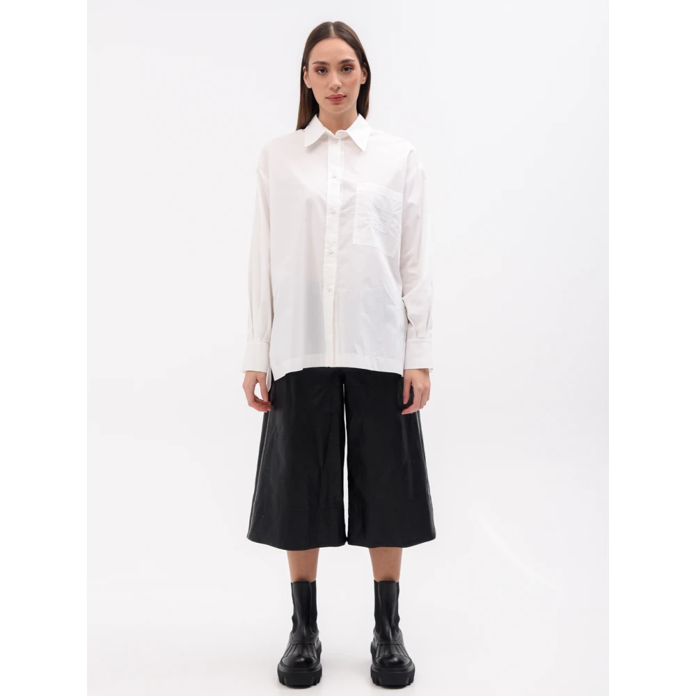 Beatrice .b Zwarte imitatieleren culotte broek Black Dames
