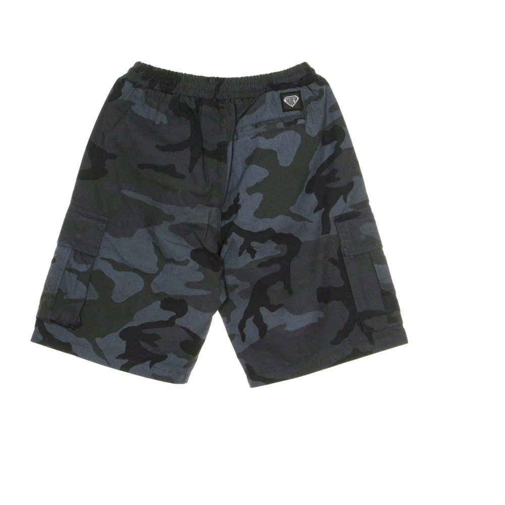 Iuter Camo Cargo Jogger Shorts in Zwart Black Heren