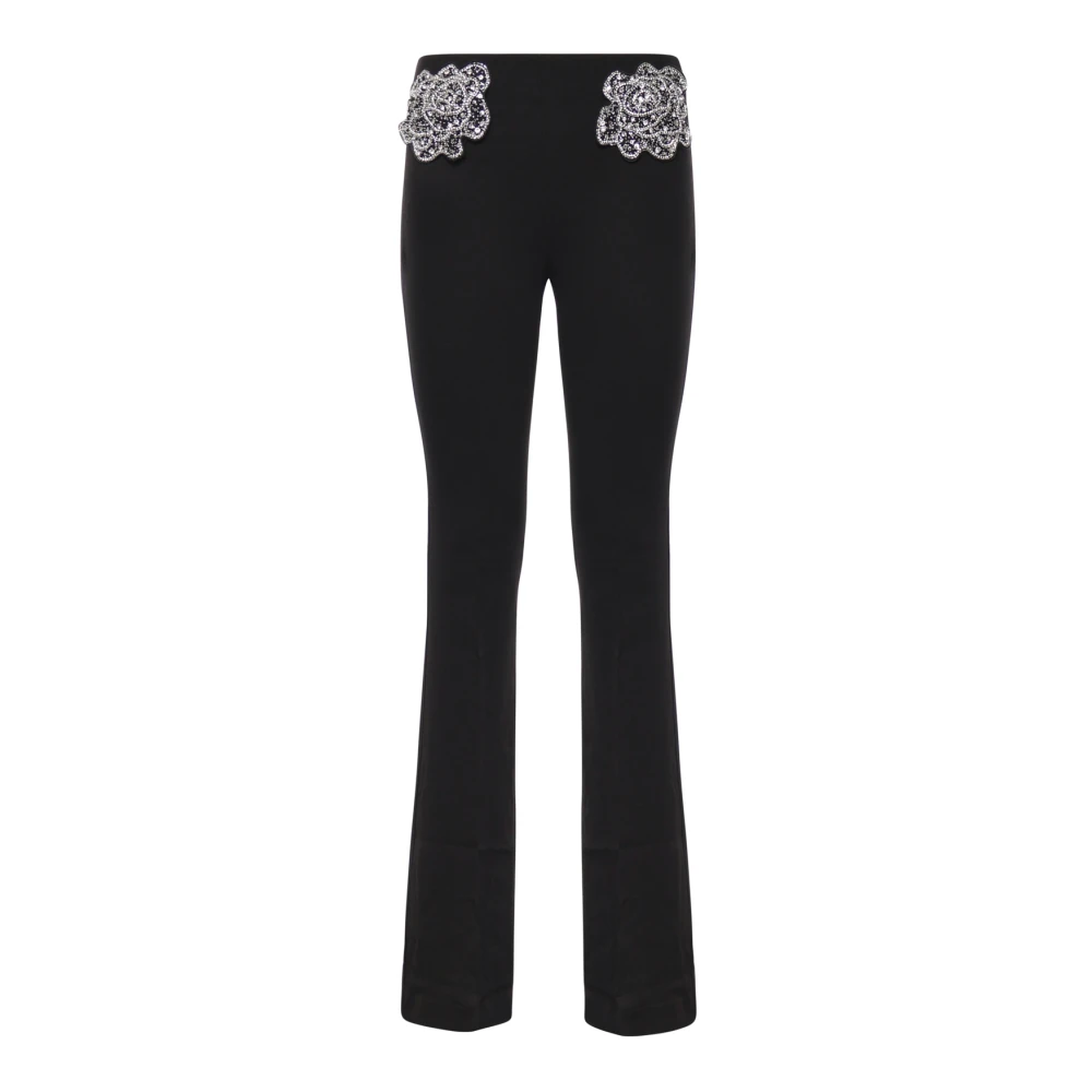 Pinko Women's Black Wide Trousers, 2XS, Cocomero Flared Trousers