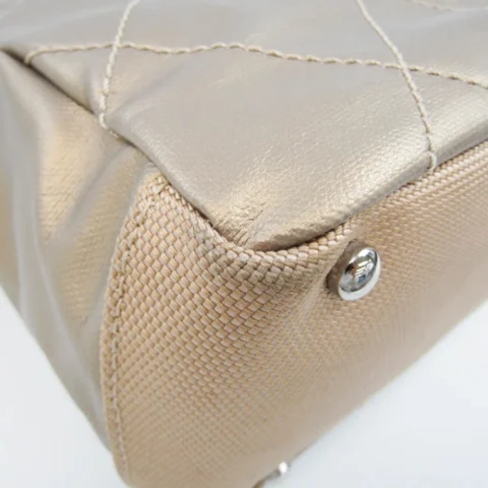 Chanel Vintage Pre-owned Canvas chanel-bags Yellow Dames