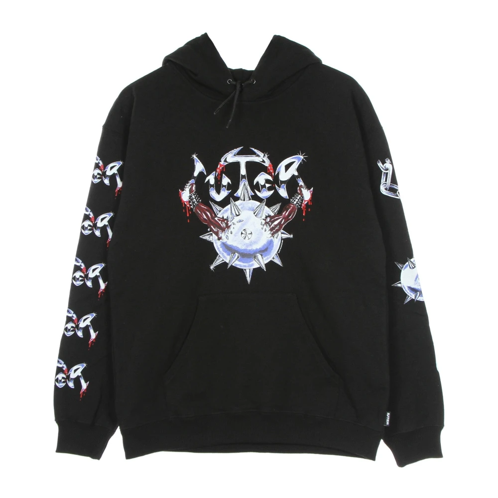 Iuter Zwarte lichtgewicht hoodie Black Heren