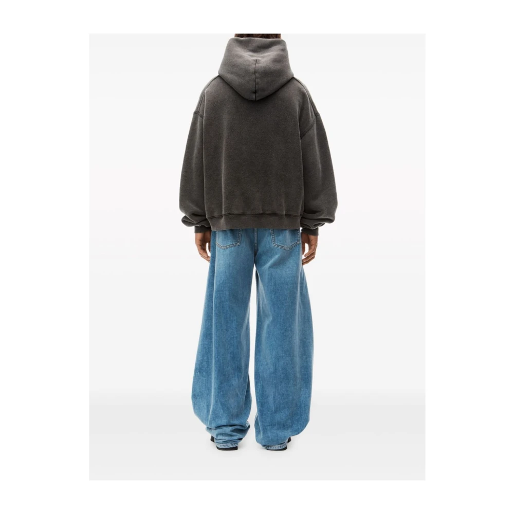 alexander wang Grijze Katoenen Hoodie Sweatshirt Gray Dames