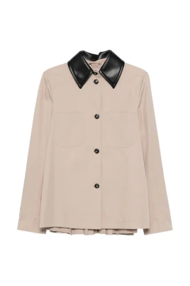 Overshirt med veckdetaljer