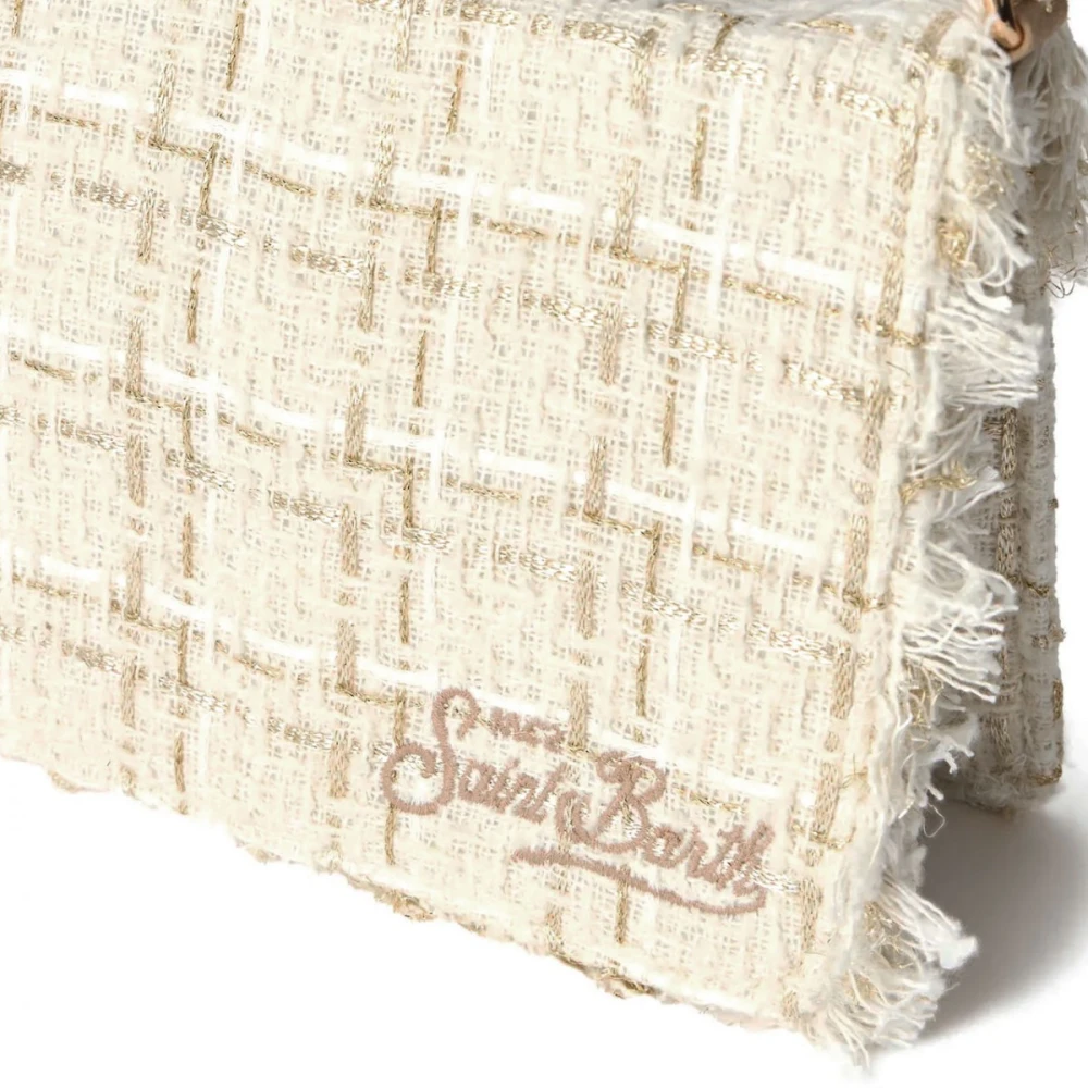 MC2 Saint Barth Chique Tweed Schoudertas Tita Beige Dames