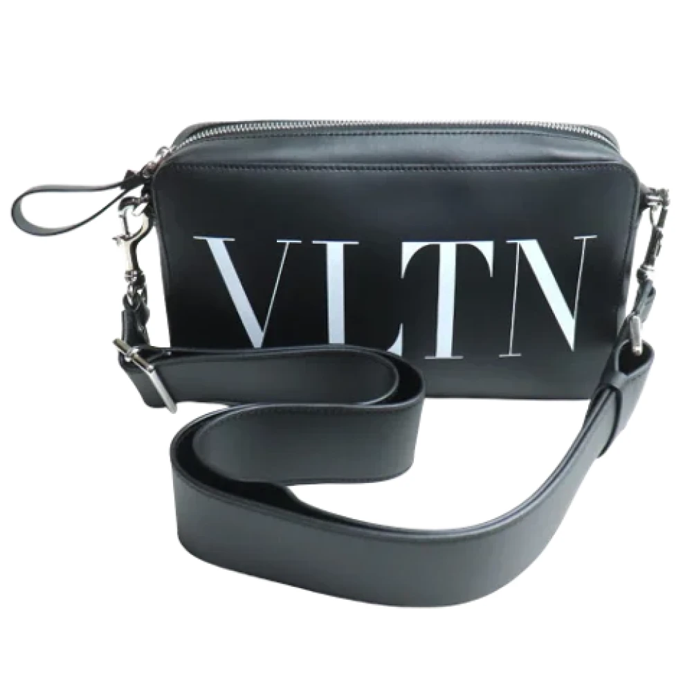 Valentino Vintage Pre-owned Leather shoulder-bags Black Dames