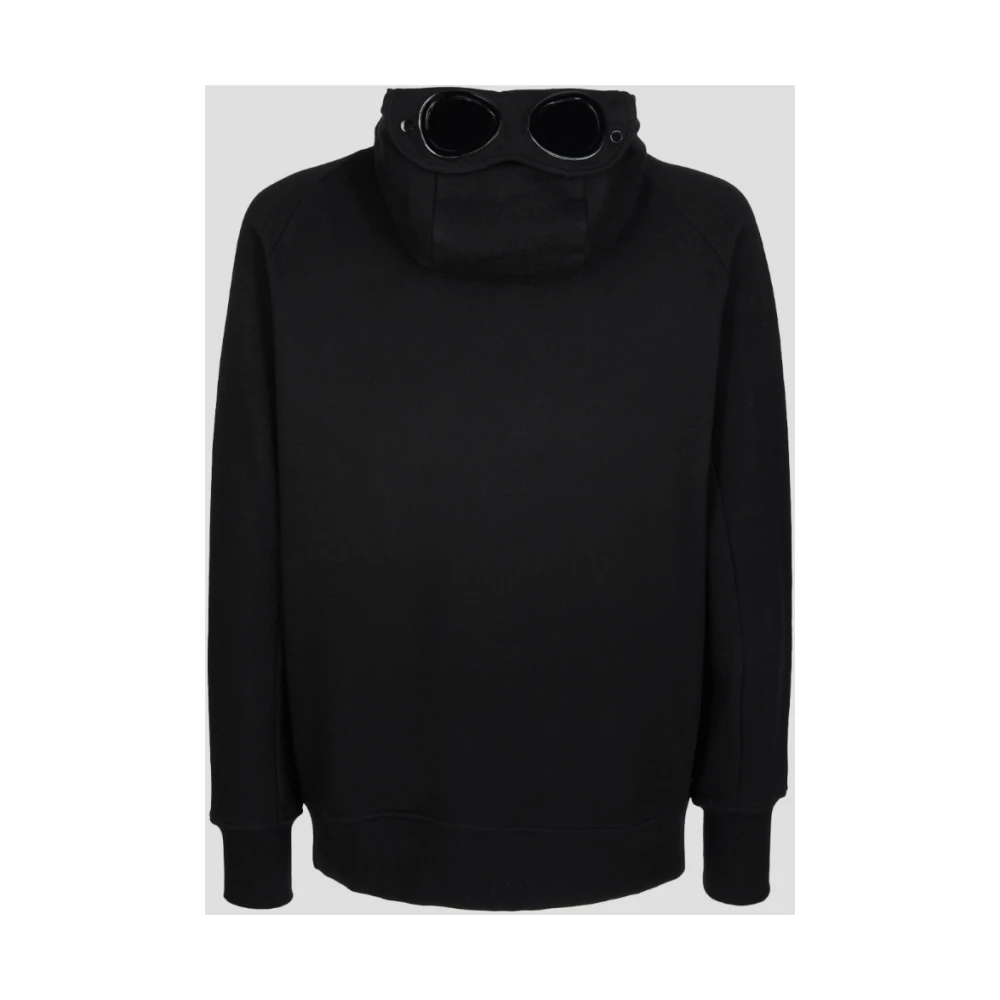 C.P. Company Zwarte rits hoodie met bril Black Heren