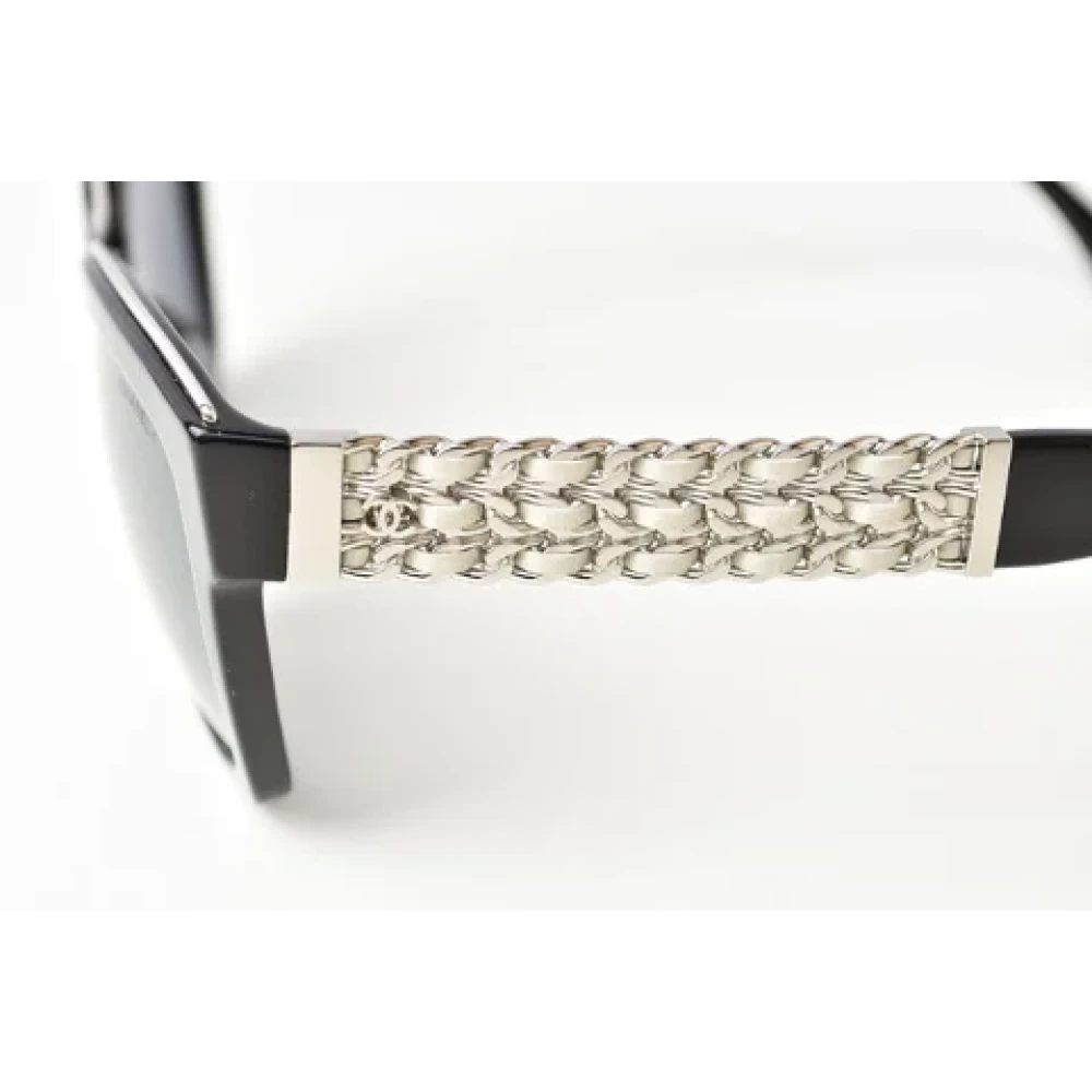 Chanel Vintage Pre-owned Plastic sunglasses Black Dames