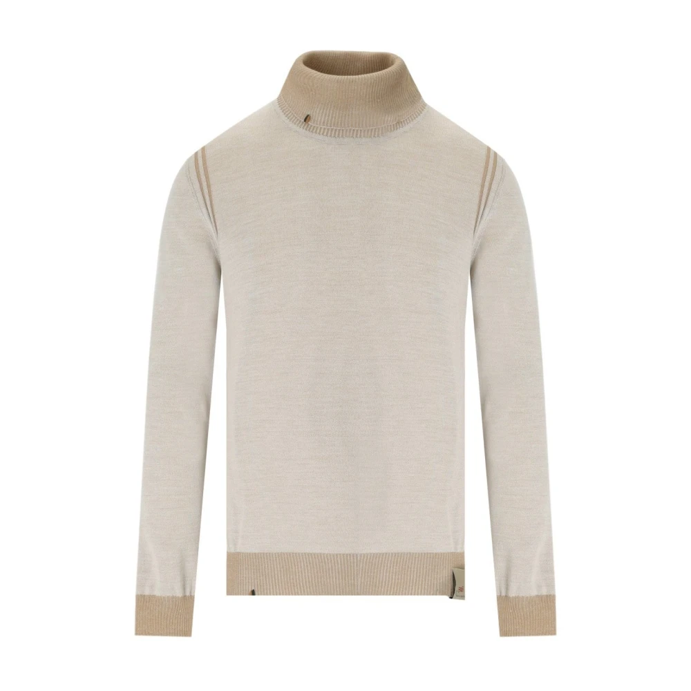 BOB Off-White Turtleneck Rock Jumper Beige Heren