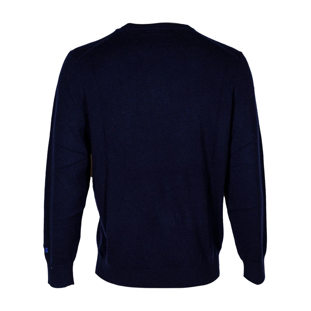 MC2 Saint Barth Heren trui. Ronde hals regular fit. Wol. Gemaakt in Italië. Blue Heren