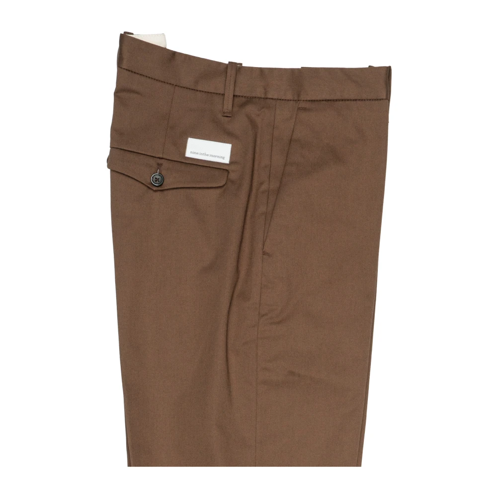 Nine In The Morning Relaxed fit katoenen chino broek Brown Heren