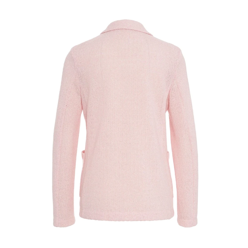 Harris Wharf London Roze Blazer Elegant Frisé Finish Pink Dames
