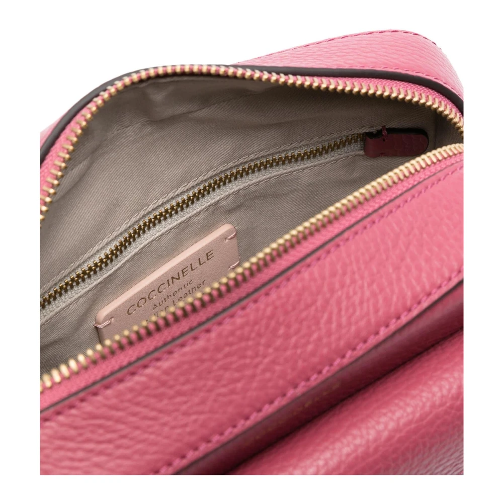 Coccinelle Stijlvolle Leren Crossbody Tas Pink Dames