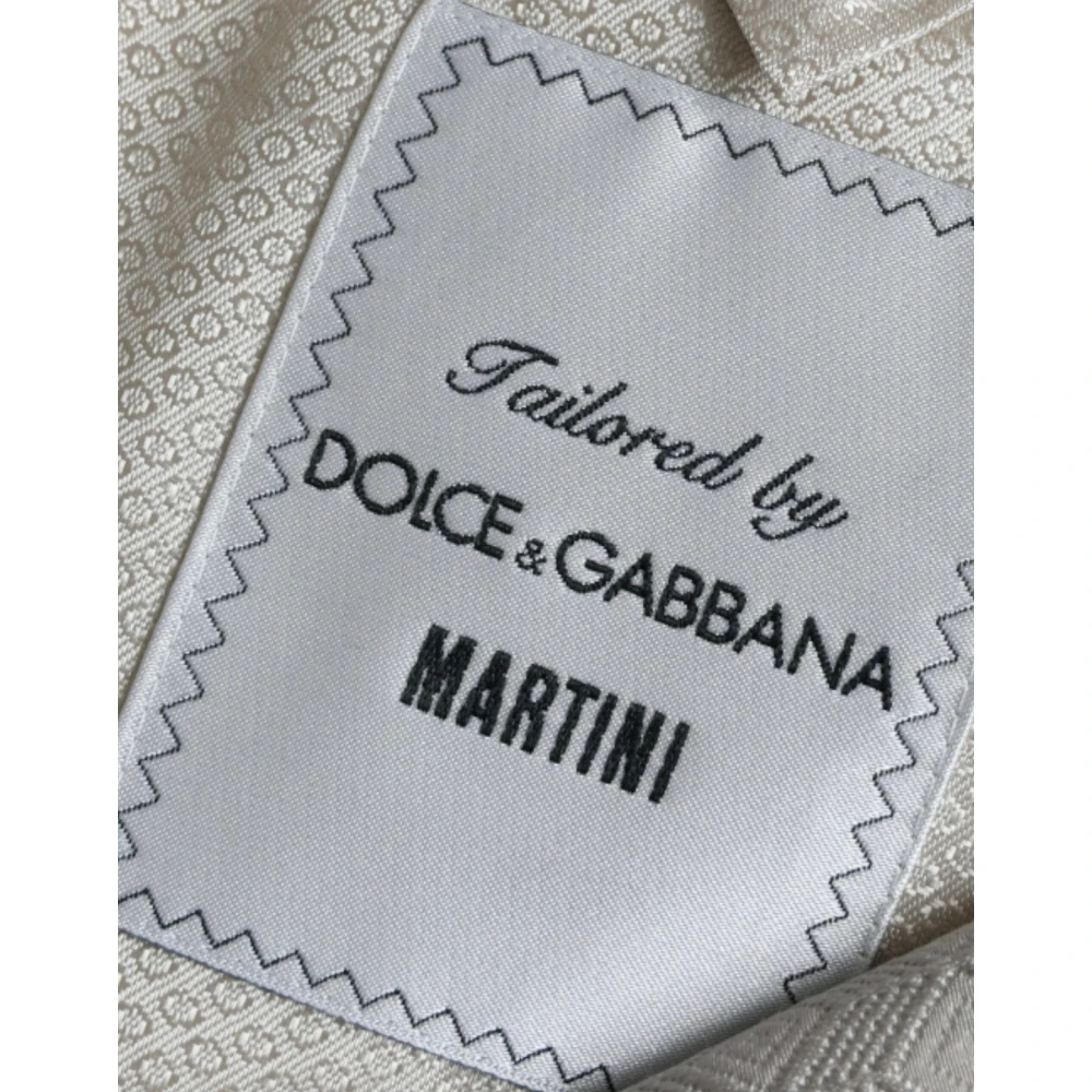 Dolce & Gabbana Beige Martini Blazer Jas Beige Heren