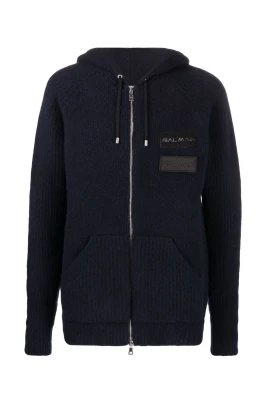 Blå Cashmere Hoodie