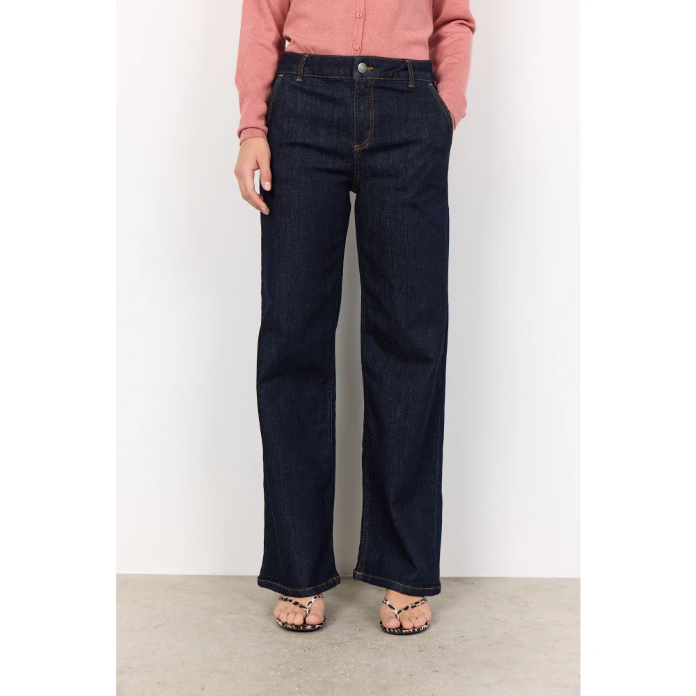 Soyaconcept Klassieke Straight Leg Denim Jeans Blue Dames