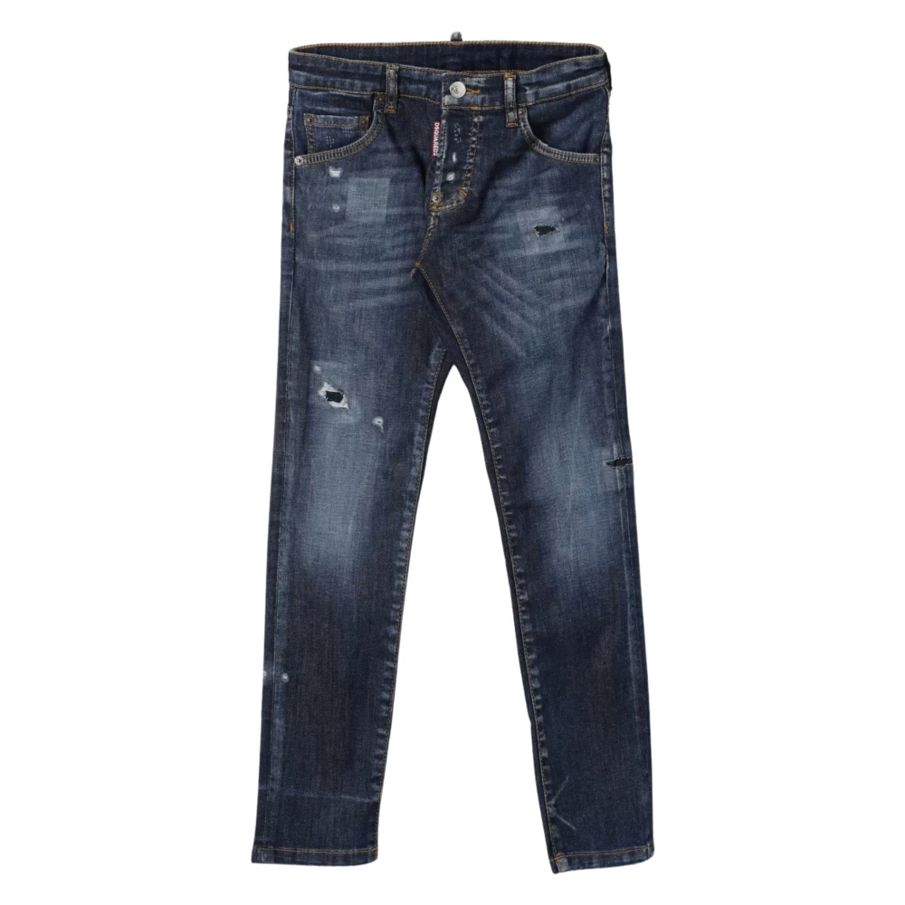 Dsquared2 Snygga Denim Jeans för Män Blue, Pojke