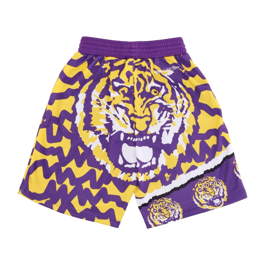 Mitchell & Ness Ncaa Basketbalshorts LSU Tigers Logo Purple Heren