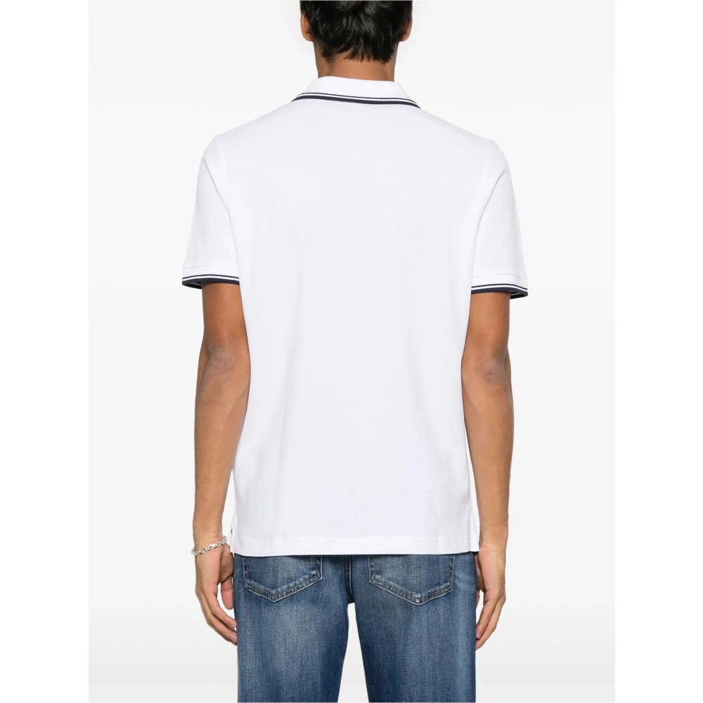 Fay Wit Katoenen Poloshirt met Logo White Heren