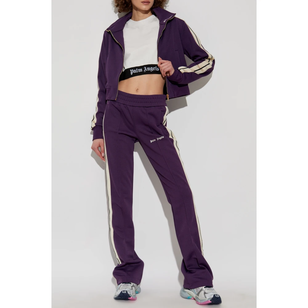 Palm Angels Sweatshirt met logo Purple Dames