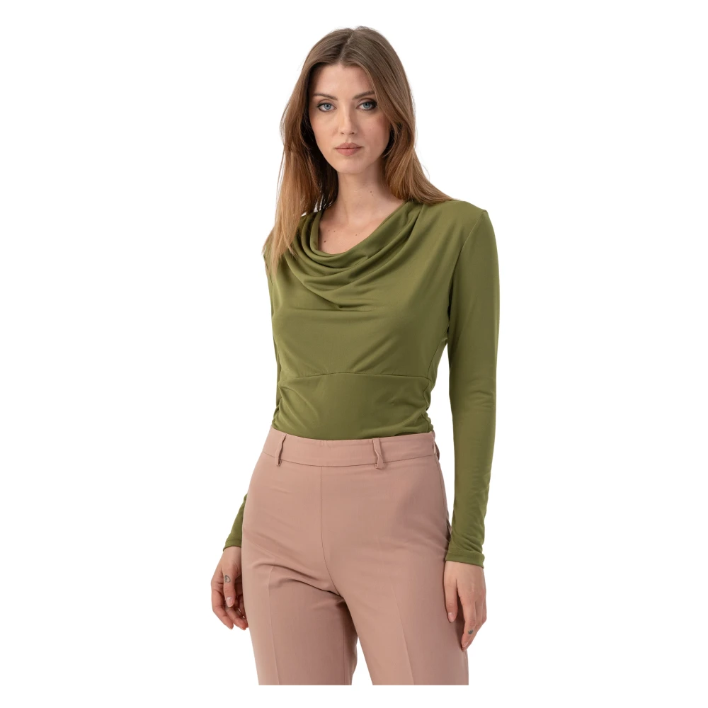 Kocca Green Maglia Con Drappeggio - Female - Blouses - M - Blouses & Shirts