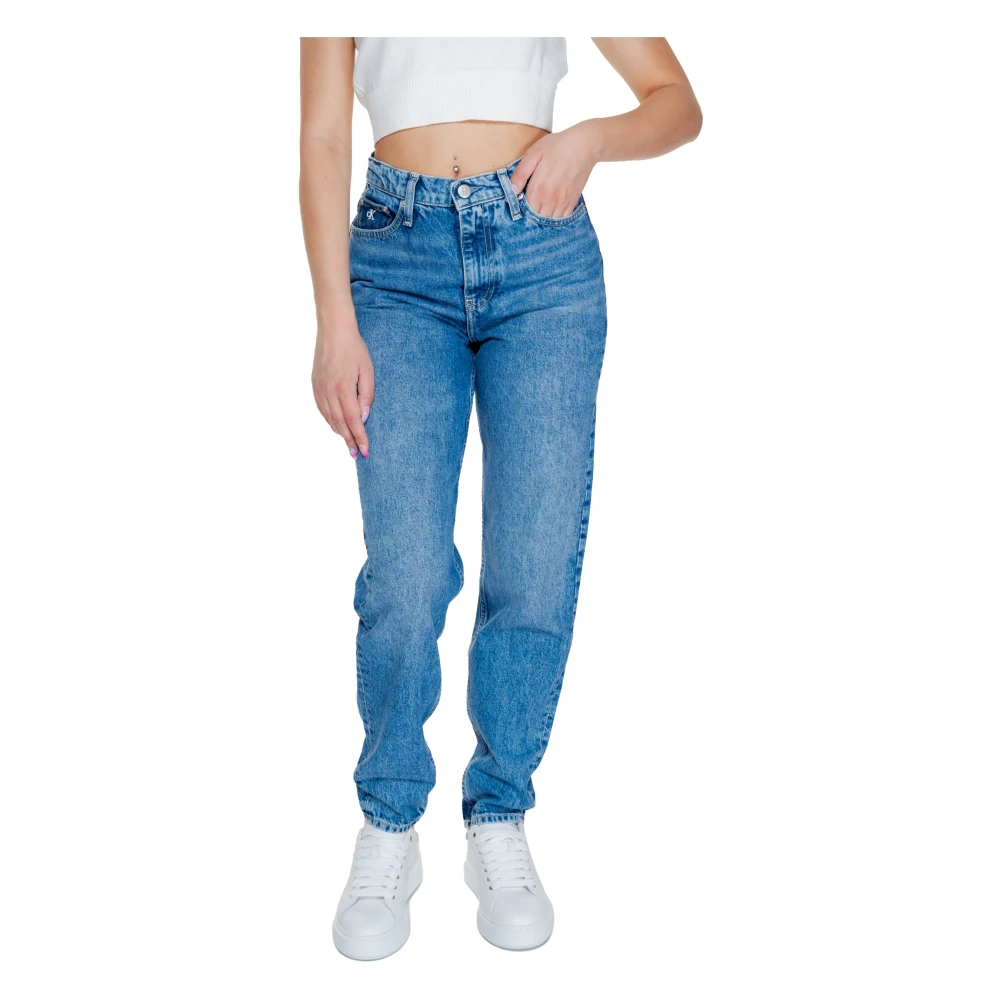 Calvin Klein Jeans Mom Jeans Herfst Winter Collectie Blue Dames