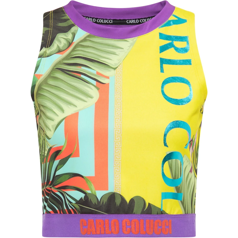 Carlo Colucci Women's Multicolor Tops - Training T-Shirts & Tops - L - Sport