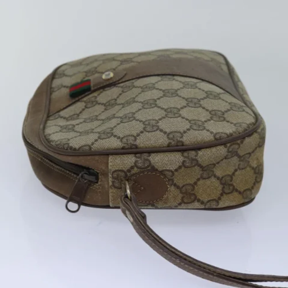Gucci Vintage Pre-owned Leather clutches Beige Dames