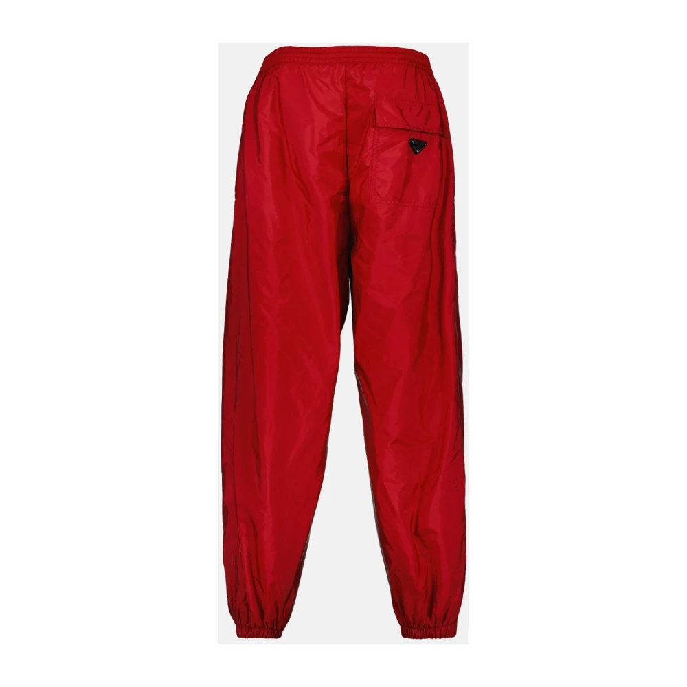 Prada Re-Nylon Joggingbroek voor Mannen Red Heren