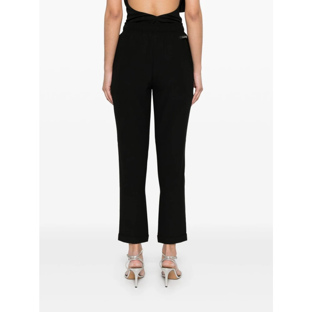 Liu Jo Zwarte broek met trekkoord en zakken Black Dames