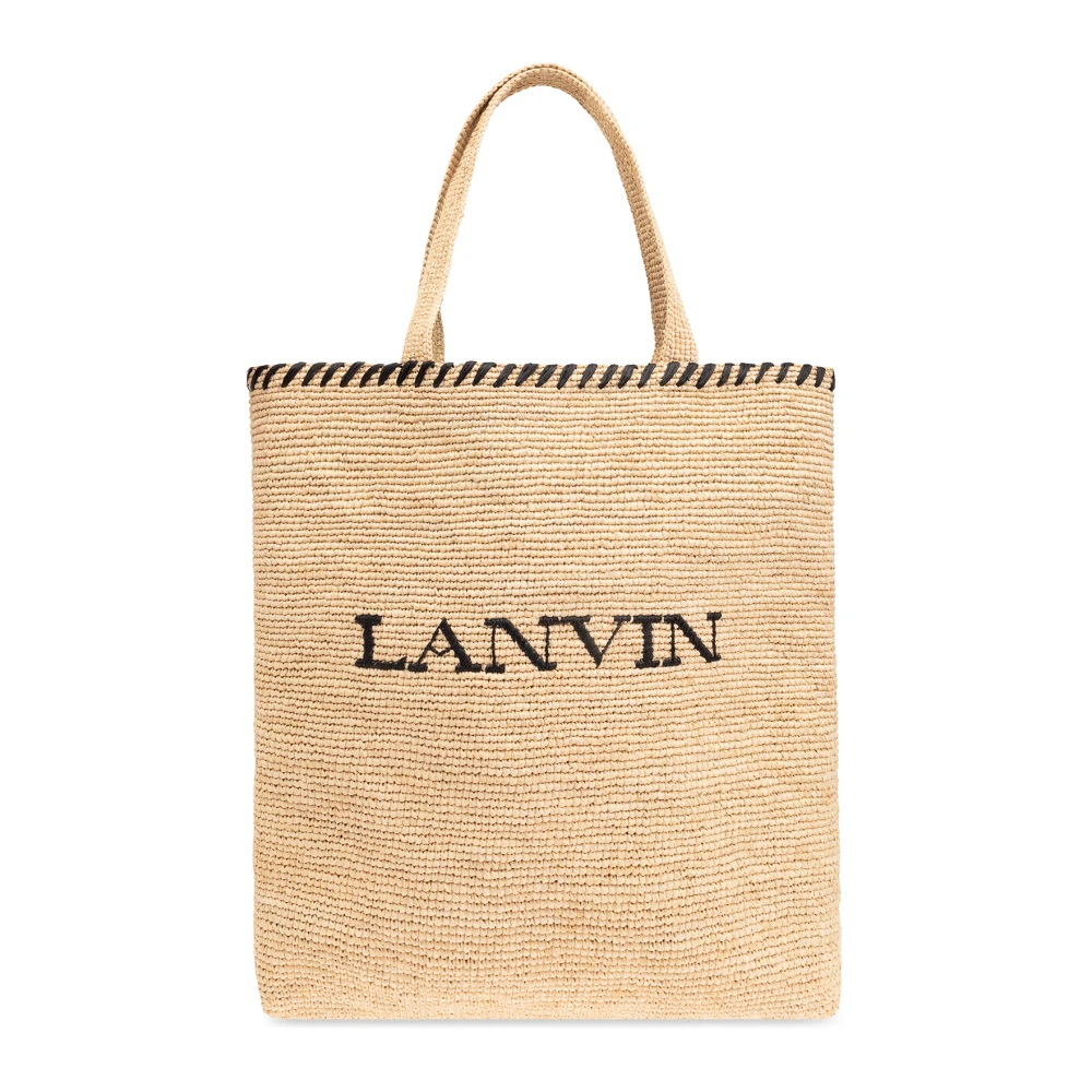 Lanvin Geweven shopper tas Beige Dames