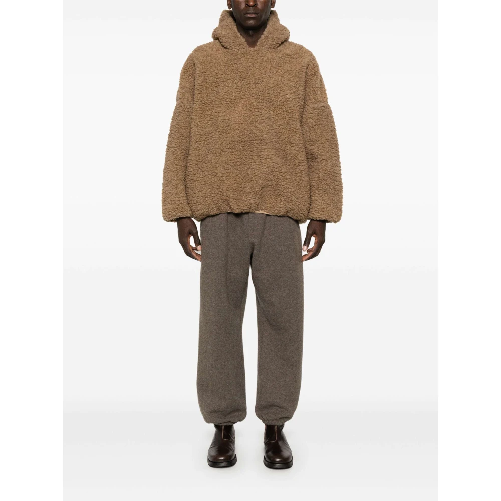 Fear Of God Dune Wollen Fleece Hoodie Brown Heren