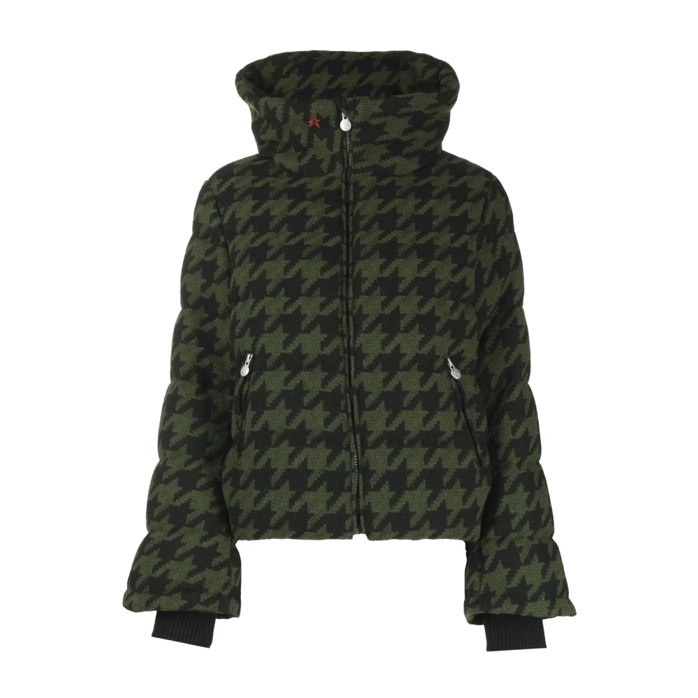 Perfect Moment Flare Polywool Jas Houndstooth Green Dames
