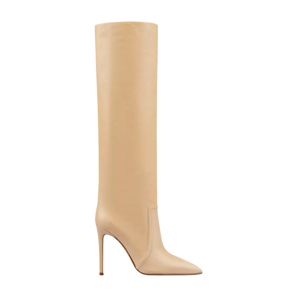 Paris Texas Women's Beige Leather Stiletto Boots