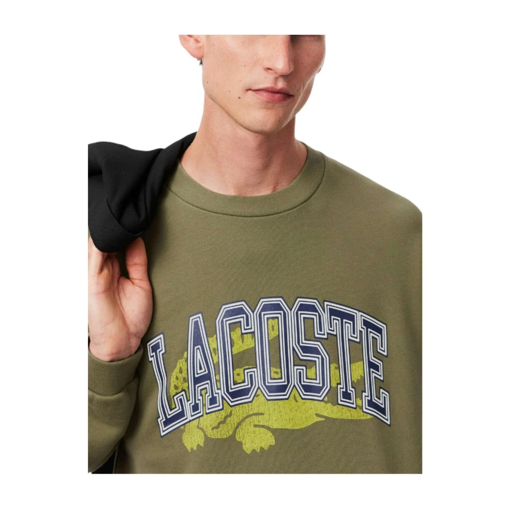 Lacoste Iconische Krokodillenprint Sweater Green Heren