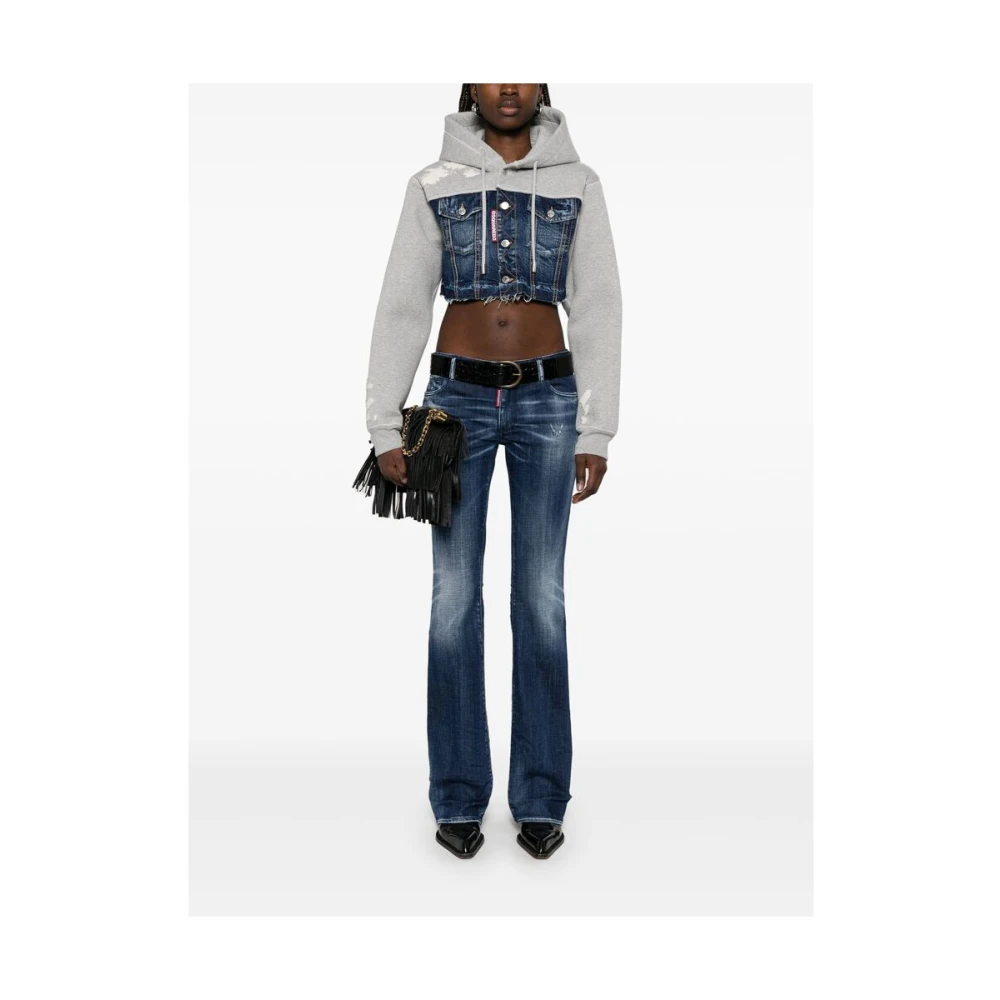 Dsquared2 Indigo Blauwe Klassieke Vijf Zak Jeans Blue Dames